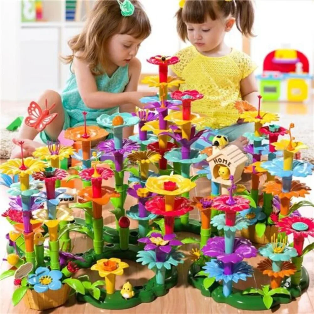 138 PCS Educational STEM Toy‎ and Preschool Garden Play Set for Kids Age 3-7